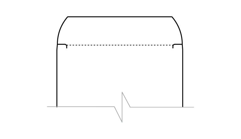 Schlitzverschluss Tuck-Flap