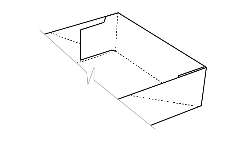 Vier-Ecken-Tablett