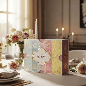 Colorful Gift Box with Elegant Pattern, Suitable for Jewelry or Cosmetic Packaging, Custom Design Available