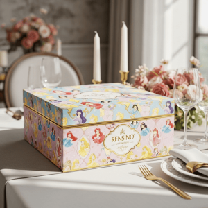 Colorful Gift Box with Mermaid Pattern, Custom Design Available