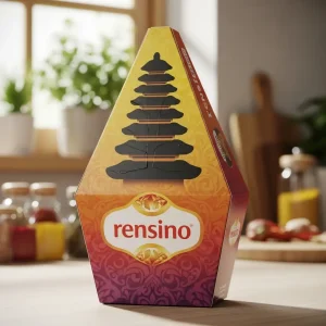 Caixa de Papel Hexagonal Colorida com Design Artístico, Adequada para Embalagem de Presentes ou Varejo, Personalizável pela Nossa Fábrica