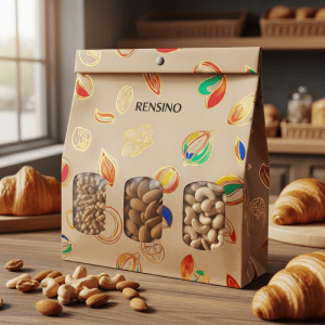 Caixa de Presente de Papel Colorido com Janelas Transparentes, Adequada para Embalagem de Alimentos ou Varejo, Design Personalizado Disponível