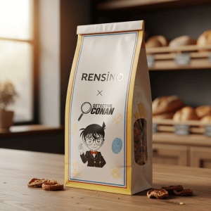 White Paper Bag with Detective Conan Character Print, Suitable for Retail or Gift Packaging, Factory with R&D and Customization Services