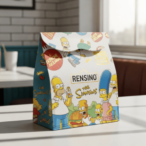 Sacola de Papel Colorida com Personagens dos Simpsons, Design Personalizado Disponível