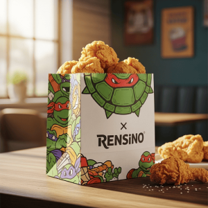 Caixa de Papel Colorida para Presentes com Padrão de Tartaruga Ninja, Adequada para Embalagem de Varejo e Presentes, Design Personalizado Disponível