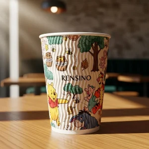 Colorful Paper Cup with Winnie the Pooh and Friends, Custom Design Available