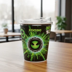 Tazza di Carta Colorata con Motivo Digitale, Adatta per Uso Bevande o al Dettaglio, Design Personalizzabile dalla Nostra Fabbrica