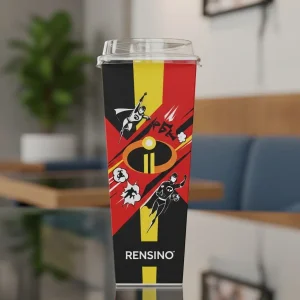 Colorful Paper Cup with Superhero Pattern, Suitable for Beverage and Promotional Use