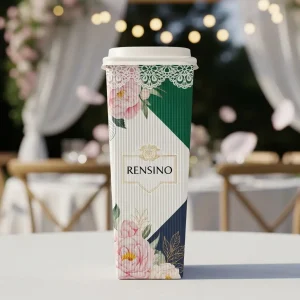Colorful Paper Tube with Floral Pattern, Suitable for Gift or Retail Packaging, Customizable with Logo