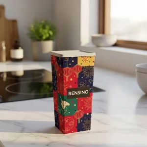 Colorful Paper Tube with Fireworks and Lantern Pattern, Suitable for Gift or Retail Packaging, High-Quality Factory Production