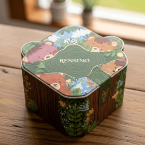 Colorful Bear Pattern Gift Box with Rigid Structure, Suitable for Retail or Gift Packaging, Custom Design Available