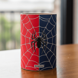 Red and Blue Paper Tube with Spider Web Pattern, Suitable for Gift or Retail Packaging, Factory with Advanced Equipment