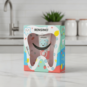 Caja de regalo colorida en forma de diente con diseño de dibujos animados, adecuada para regalos infantiles y exhibición en tiendas, fábrica especializada en soluciones de embalaje de papel personalizadas