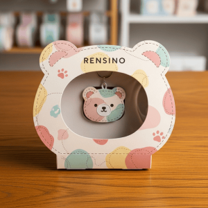 Colorful Bear-Shaped Paper Gift Box with Cute Pattern, Suitable for Retail or Gift Packaging