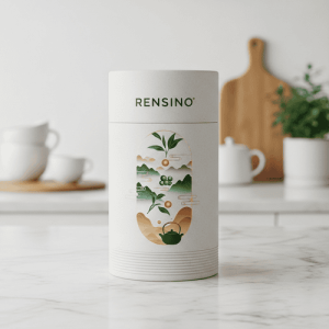 White Cylindrical Paper Tube with Artistic Pattern, Suitable for Gift or Retail Packaging, Manufactured with High-Quality Automated Equipment