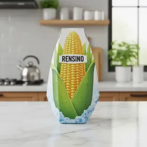 Transparent Paper Vase with Corn Pattern, Custom Design Available