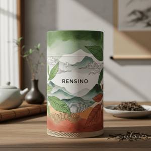 Colorful Paper Tube with Landscape Pattern, Suitable for Gift or Retail Packaging, Custom Design Available
