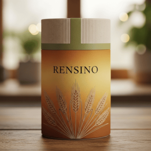 Kraft Paper Tube with Wheat Pattern, Suitable for Gift or Retail Packaging, Customizable by Our Factory