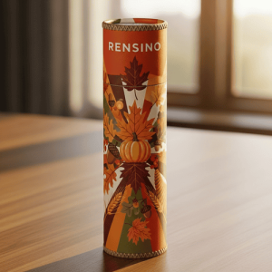 Bunte Papierrolle mit Herbstblatt-Muster, geeignet für Geschenk- oder Einzelhandelsverpackungen, anpassbar durch unsere Fabrik