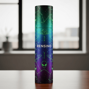 Bunte Papierrolle mit Alien- und Weltraummuster, geeignet für Geschenk- oder Einzelhandelsverpackungen, anpassbares Design