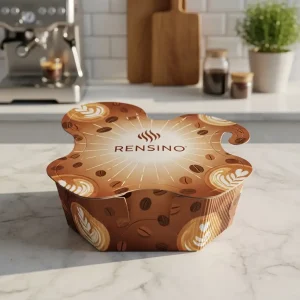 Coffee Bean Pattern Paper Gift Box with Rigid Structure, Suitable for Gift, Cosmetic, or Retail Packaging