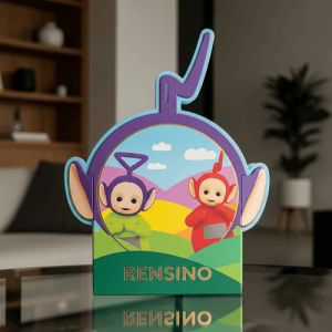 カートゥーンキャラクターデザインのカラフルな紙ギフトボックス、小売またはギフト包装用にカスタマイズ可能