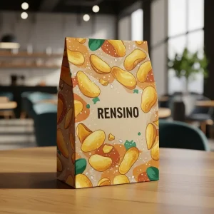 Colorful Paper Gift Bag with Nut Pattern, Suitable for Retail and Gift Packaging, Customizable by Our Factory