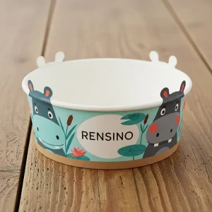 Bunter Pappbecher mit Tierillustration, geeignet für Geschenk-, Einzelhandels- oder Präsentationsverpackungen
