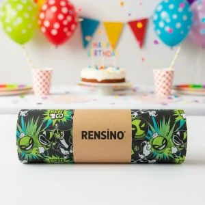 Tubo di Carta Colorato con Pattern di Cartoni Animati, Adatto per Confezioni Regalo o Vendita al Dettaglio, Stampa Personalizzata Disponibile