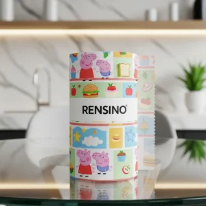 Tubo di carta colorato con motivo Peppa Pig, adatto per imballaggio regalo o vendita al dettaglio, design personalizzato disponibile