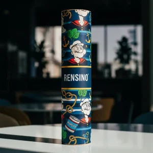 Tubo di carta colorato con motivo nautico e cartone animato, adatto per imballaggi regalo o al dettaglio