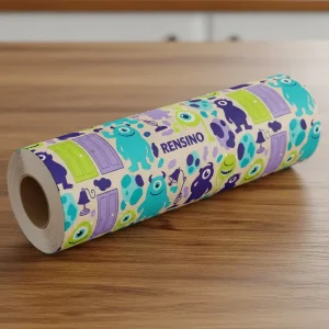 Tubo di Carta Colorato con Motivo di Mostro dei Cartoni Animati, Adatto per Imballaggio Regalo o al Dettaglio, Design Personalizzato Disponibile