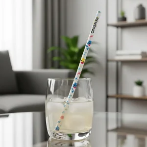 Colorful Paper Straw with Fish Pattern, Suitable for Beverage or Gift Packaging, OEM/ODM Service
