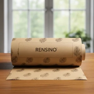 Tubo in Carta Kraft con Motivo a Foglia, Adatto per Imballaggio Regalo o al Dettaglio, Personalizzabile dalla Fabbrica RENSINO