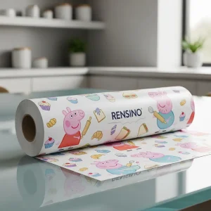 Carta da imballaggio con motivo Peppa Pig e logo RENSINO, adatta per imballaggio regalo e al dettaglio