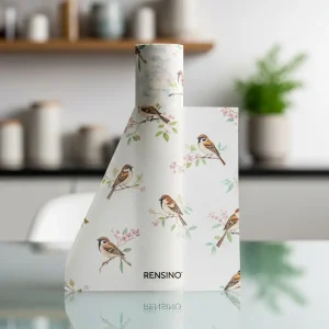 White Paper Tube with Bird and Flower Pattern, Suitable for Gift or Retail Packaging