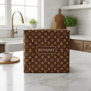 Braune Geschenkbox mit Louis Vuitton-Muster, individuelles Design verfügbar