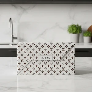 White Paper Gift Box with Louis Vuitton Pattern, Custom Design Available