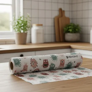 Sacchetto di carta stampato con motivo di mostro carino, adatto per confezioni regalo o al dettaglio, personalizzazione diretta in fabbrica