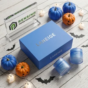 Scatola Rigida di Carta Blu LANEIGE con Stampa del Logo del Marchio, Adatta per Imballaggio Cosmetico o Regalo, Servizio OEM/ODM Disponibile