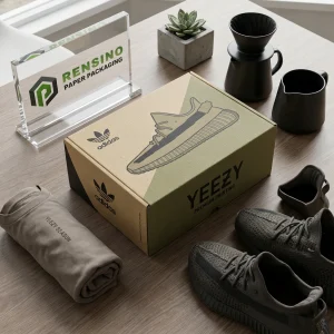 Картонная коробка для обуви с логотипом Adidas, доступен индивидуальный дизайн