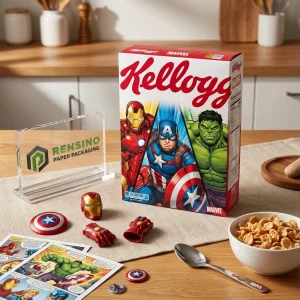 Bunte Kartonverpackungsbox mit Marvel-Superhelden-Design, individuelle Druckoptionen verfügbar