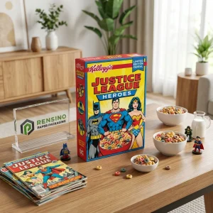 Caixa de Papel Retangular Colorida com Design de Super-Herói de Quadrinhos, Soluções de Embalagem Personalizadas