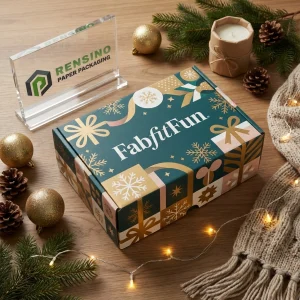 Scatola di imballaggio in carta stampata con motivi a tema natalizio e branding chiaro, adatta per imballaggio regalo, al dettaglio o alimentare, Servizio OEM/ODM Disponibile