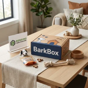 Caixa de Presente de Papel Kraft Marrom com Ilustração de Cão, Adequada para Presente, Varejo ou Embalagem de Alimentos, Serviço OEM/ODM Disponível