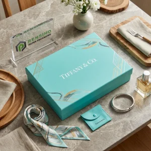 Scatola regalo Tiffany & Co. con motivo stampato e design elegante