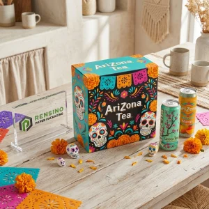 Colorful Gift Box with Skull and Floral Pattern, Suitable for Gift, Retail, Display, Custom Design Available