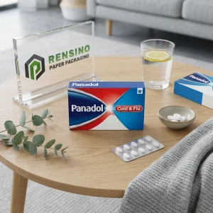 Boîte d'emballage en papier imprimé avec une marque claire et un design graphique, adaptée pour les cadeaux, le commerce de détail ou l'emballage alimentaire, service OEM/ODM disponible