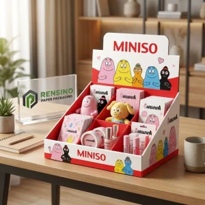 Red Paper Gift Box with Cartoon Characters, Suitable for Retail and Gift Packaging, Custom Design Available
