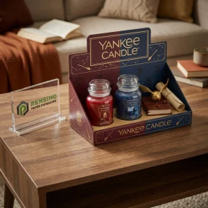 Boîte cadeau Yankee Candle avec bocaux de bougies, design personnalisé disponible